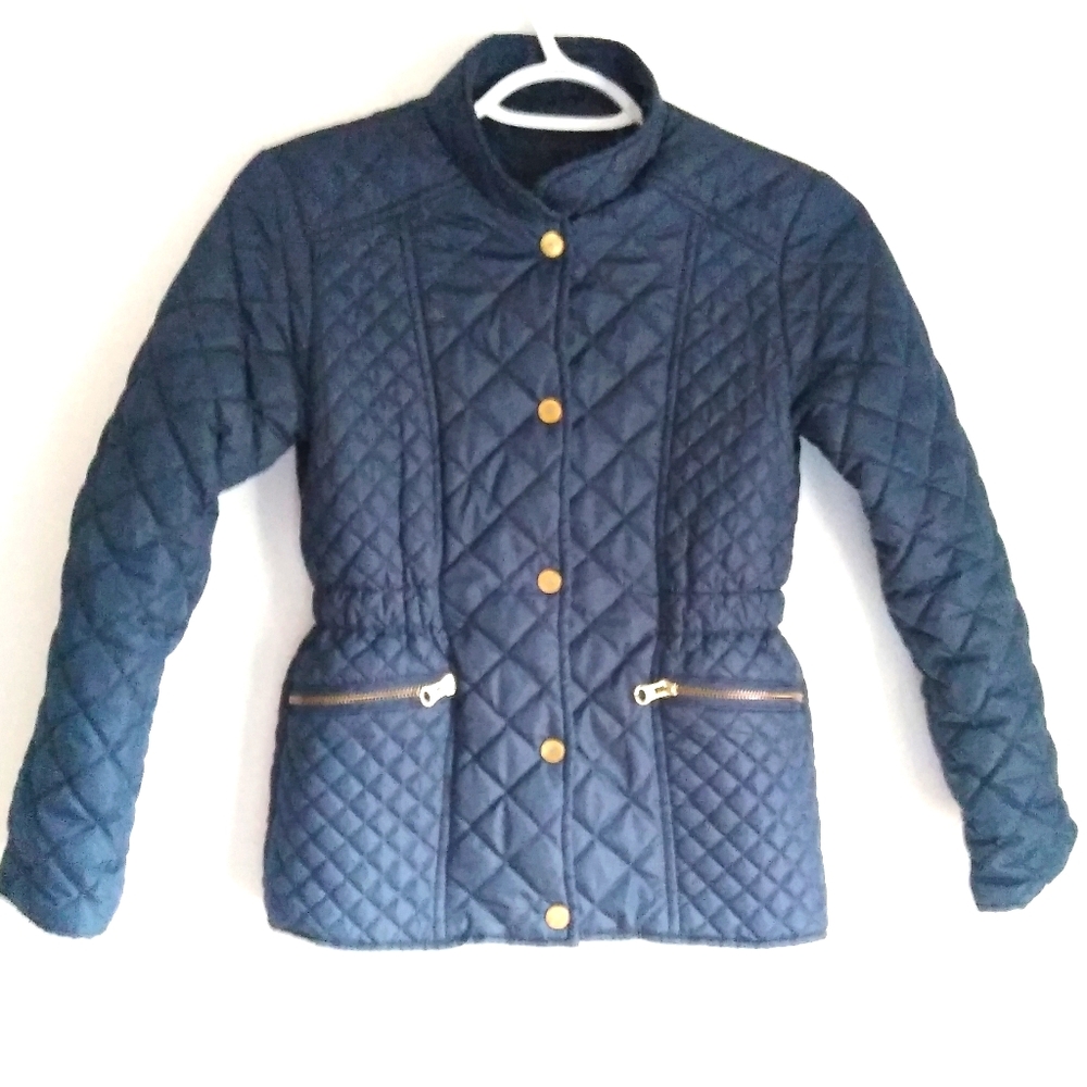 ✨3 for $25✨Girls navy blue snap up puffer jacket